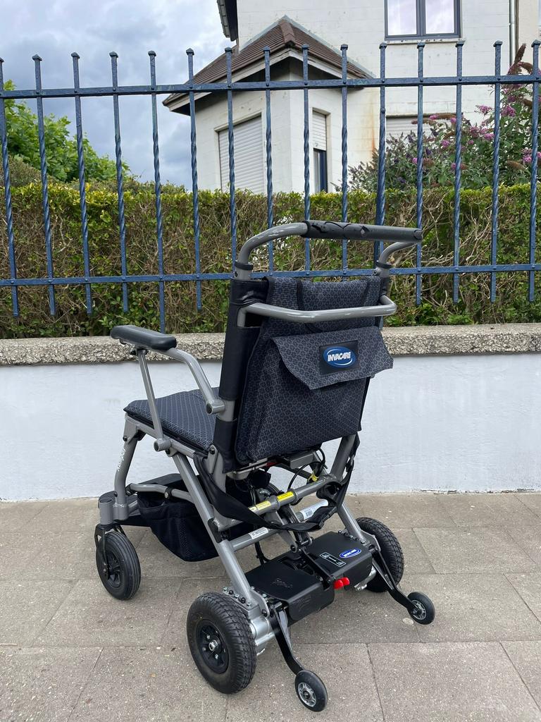 Opvouwbare elektrische rolstoel - Invacare Kompas nieuwstaat, Ophalen of Verzenden, Inklapbaar, Zo goed als nieuw