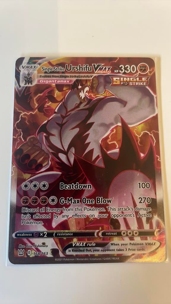 Singel strike Urshifu vmax 168/163, Enlèvement ou Envoi, Neuf, Cartes en vrac, Foil