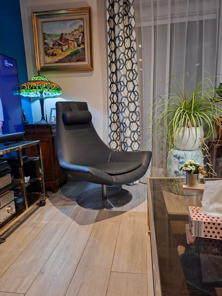 Vintage leren fauteuil, Antiek en Kunst, Ophalen