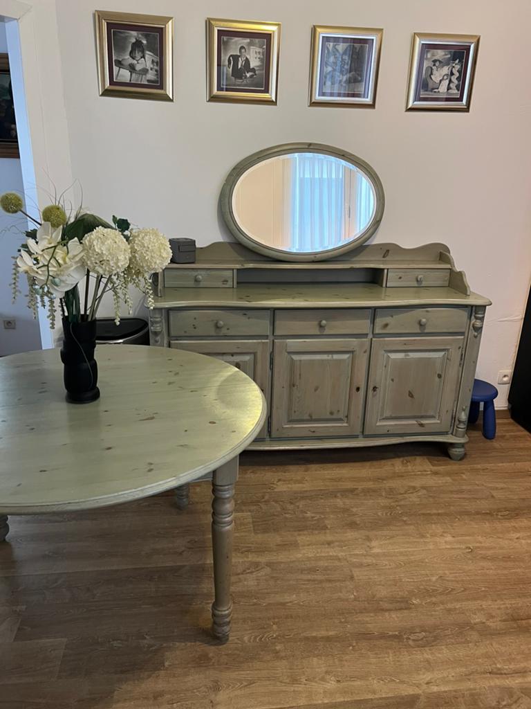 Dressoir, spiegel en verlengbare tafel, Huis en Inrichting, Ophalen, Gebruikt
