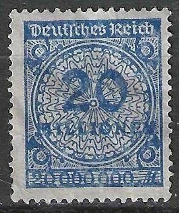 Allemagne 1923 - Yvert 300 - Reich allemand - 20 Mn (ZG), Envoi, Non oblitéré