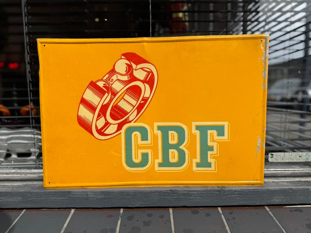 CBF Lagers oud reclamebord, Ophalen of Verzenden, Gebruikt, Reclamebord