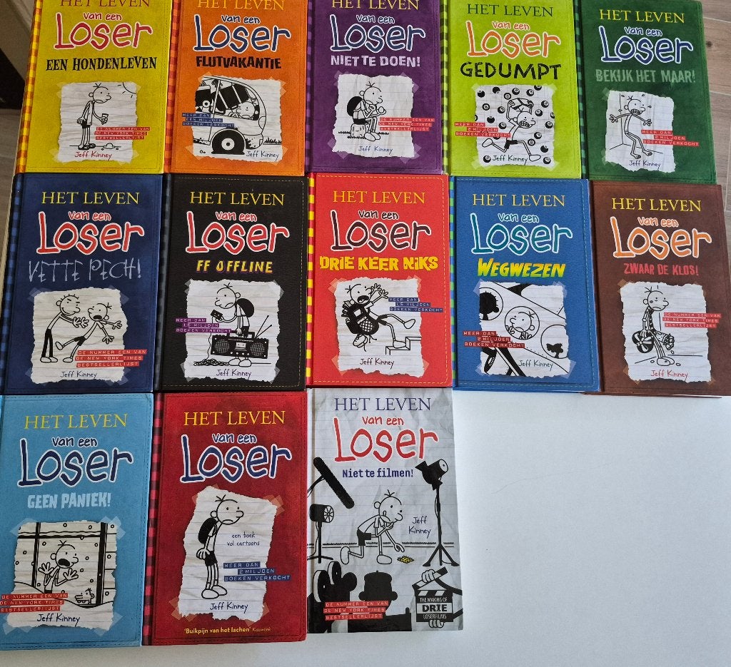 13 boeken "Het leven van een Loser", Ophalen of Verzenden, Zo goed als nieuw, Jeff Kinney, Fictie