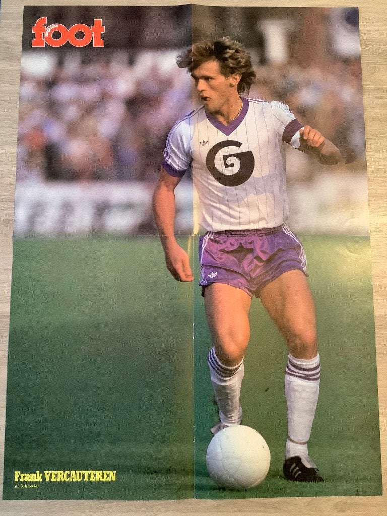 Poster Frank Vercauteren bij RSC Anderlecht, Ophalen of Verzenden, Zo goed als nieuw, Poster, Plaatje of Sticker