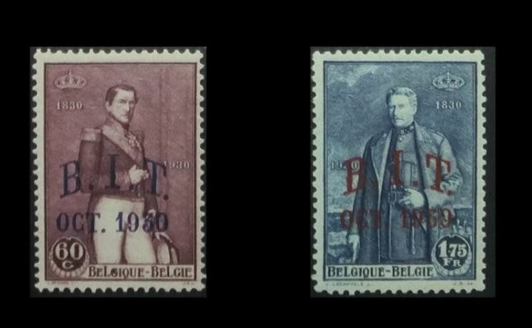 Timbres Bureau International du Travail Léopold Albert Ier, Timbres & Monnaies, Timbres | Europe | Belgique, Envoi, Timbre-poste