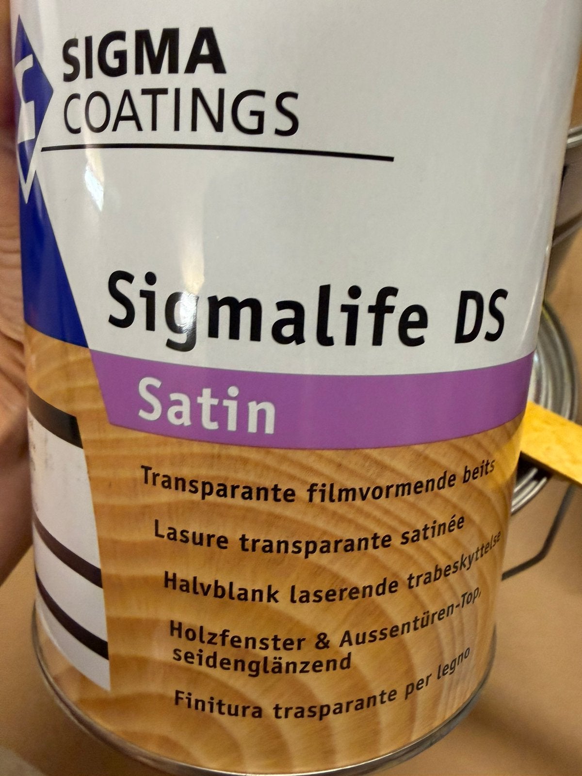 Sigma Sigmalife transparante gele beits 1l en 2,5liter, Enlèvement ou Envoi, Neuf, Bois, Jaune