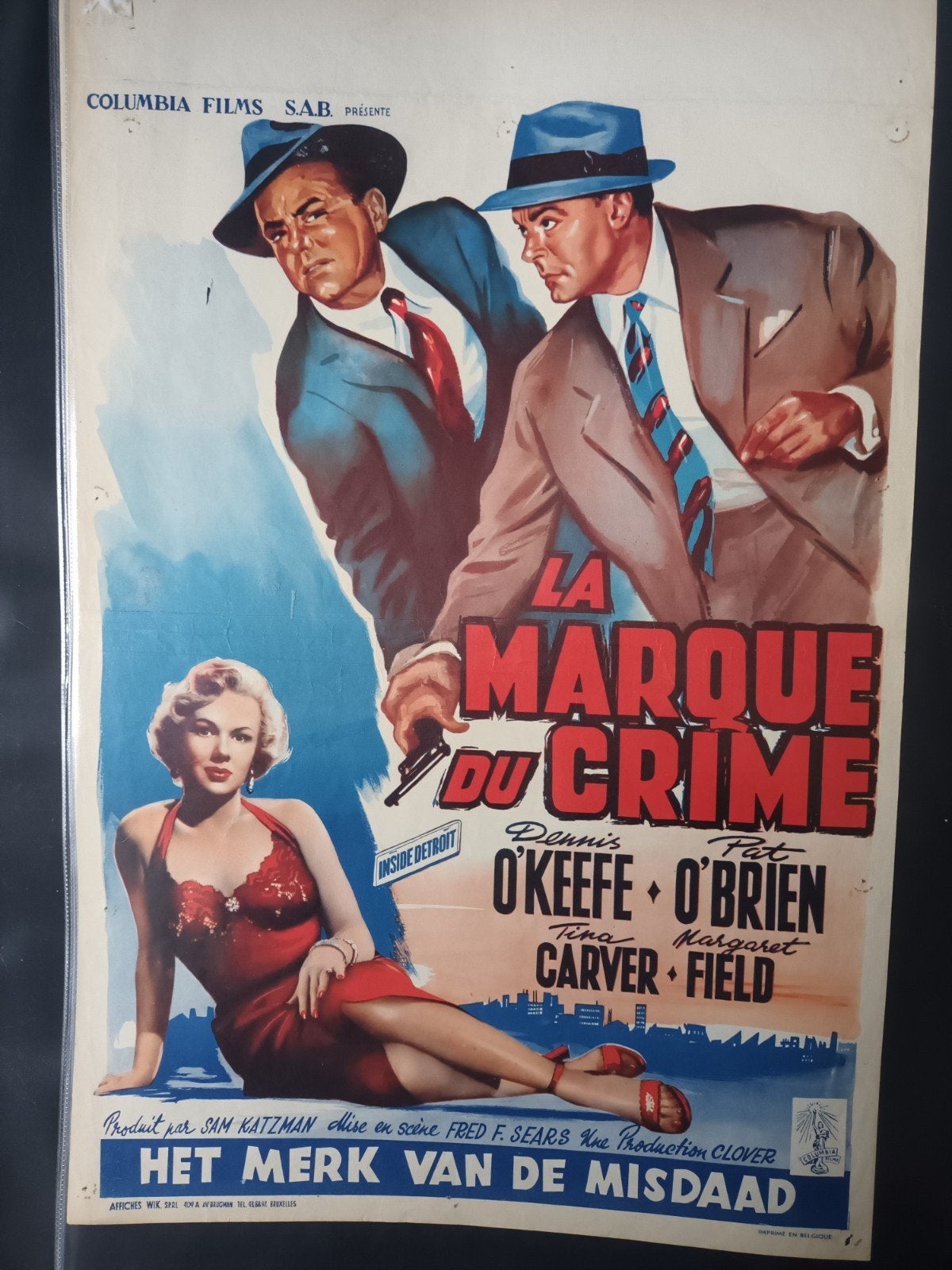 Filmposter inside Detroit 1955, Collections, Posters & Affiches, Envoi
