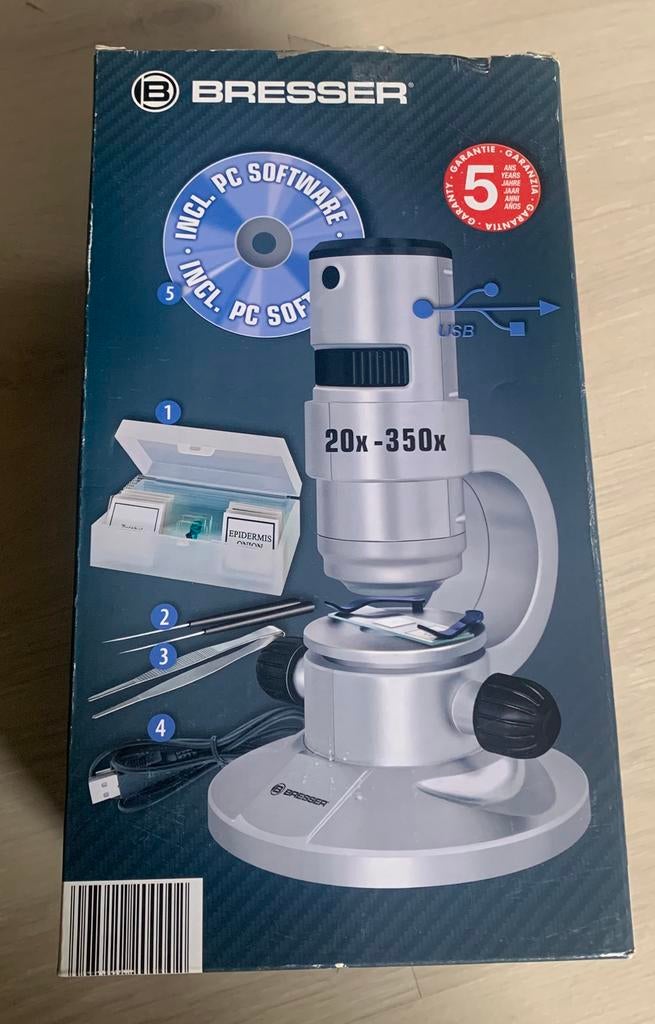 Bresser USB microscope digital, Audio, Tv en Foto, Optische apparatuur | Microscopen, Zo goed als nieuw, Minder dan 400x, Ophalen