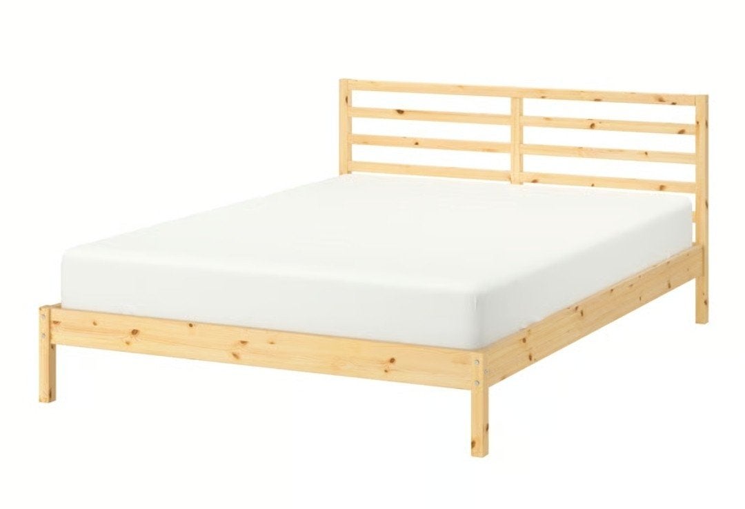 Bed, twijfelaar 140cm x 200cm (1à 2 personen) + matras IKEA, Maison & Meubles, Queen size, Autres couleurs, 140 cm, Enlèvement