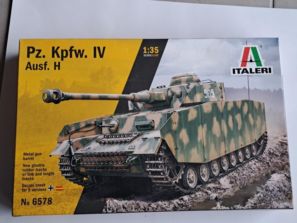 Italeri | Nr. 6578 | 1:35 - Pz.Kpfw.IV Ausf.H (Sealed), Hobby en Vrije tijd, Italeri Italië, Tank, Italeri, 1:32 tot 1:50