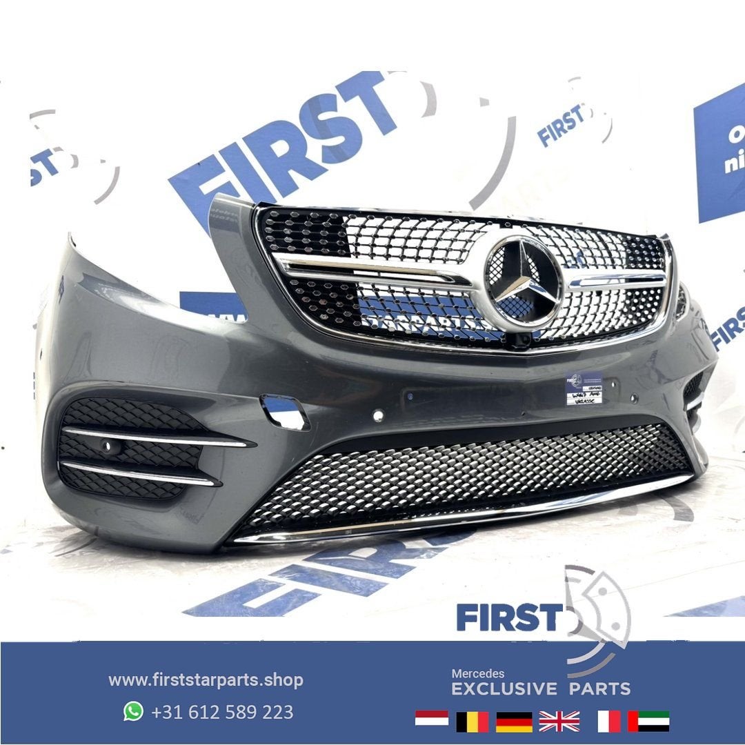 W447 VOORBUMPER V KLASSE AMG A4478851000 BUMPER COMPLEET ZWA, Gebruikt, -, Voor, Ophalen of Verzenden
