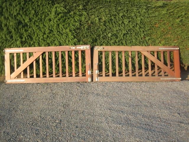 houten meranti poort 205x84, Ophalen, Zo goed als nieuw, 150 tot 225 cm, 75 tot 150 cm