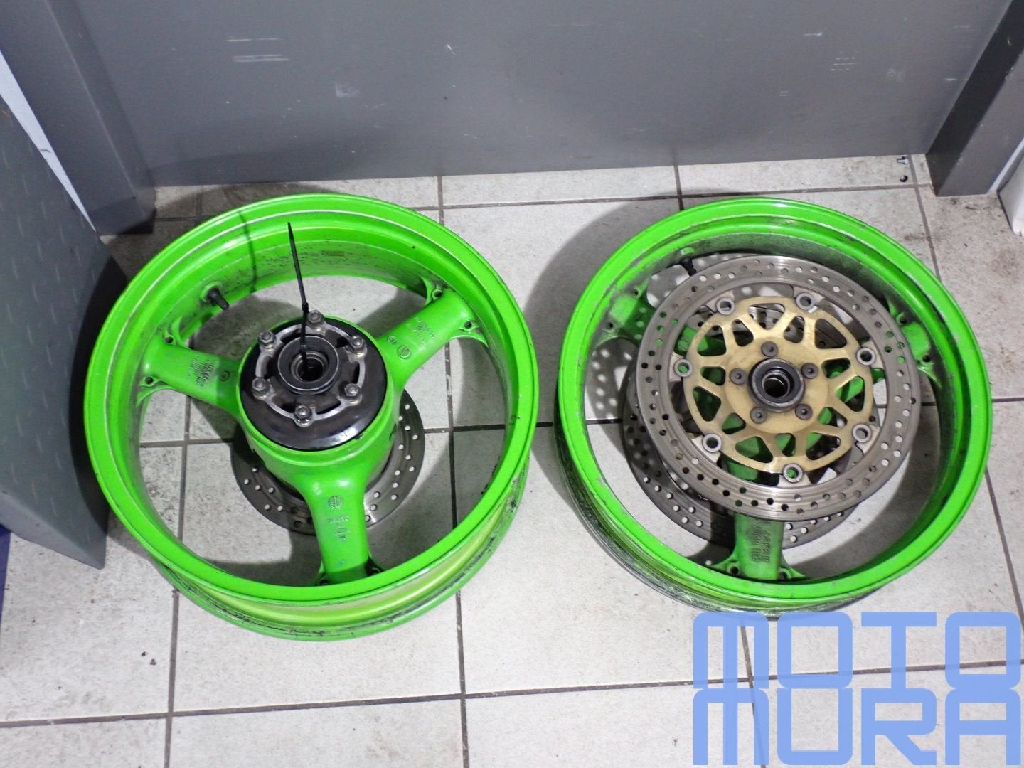 Kawasaki ZX6R 1998 - 1999 velgen set ZX-6R ZX6-R ZXR 600 wie, Motoren, Gebruikt, -, -, Ophalen of Verzenden