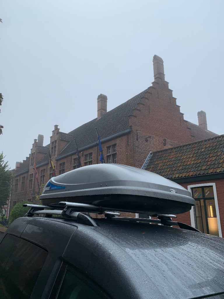 Thule dakkoffer incl. rails (180 cm - ca. 450L), Ophalen, Gebruikt