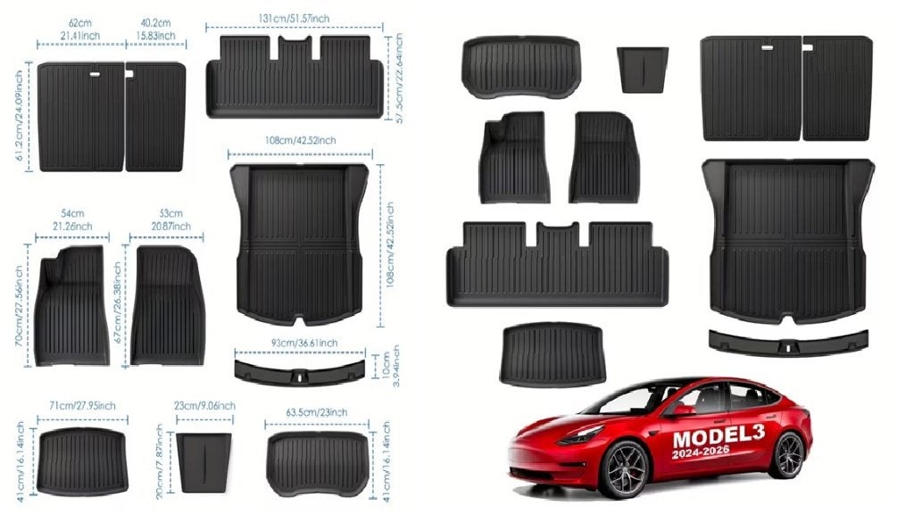 9 pièces Tapis de sol pour Tesla Model 3 Highland 2024 2025, Ophalen, Nieuw