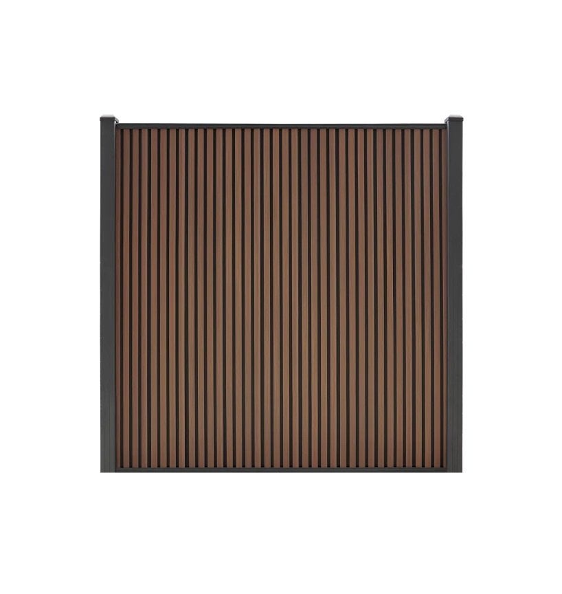 composietomheining, aluminium palen, verticale lamellen, Ophalen of Verzenden, Nieuw, Kunststof, Overige typen