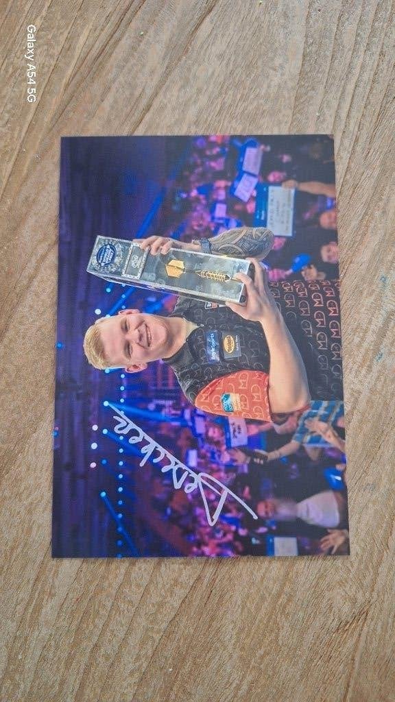 Photo dédicacée (impression) ; Mike de Decker # Darts, Enlèvement ou Envoi, Neuf, Autres types