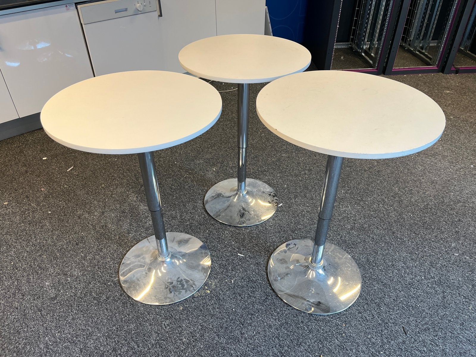 3 Barkrukken / tafels van verstelbare hoogte 70cm tot 110cm, Ophalen, Zo goed als nieuw
