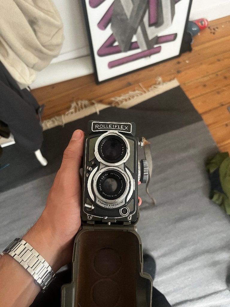 ArgentiqueTLR Rolleiflex + Étui rigide, Enlèvement ou Envoi, Comme neuf, Reflex miroir, Autres Marques