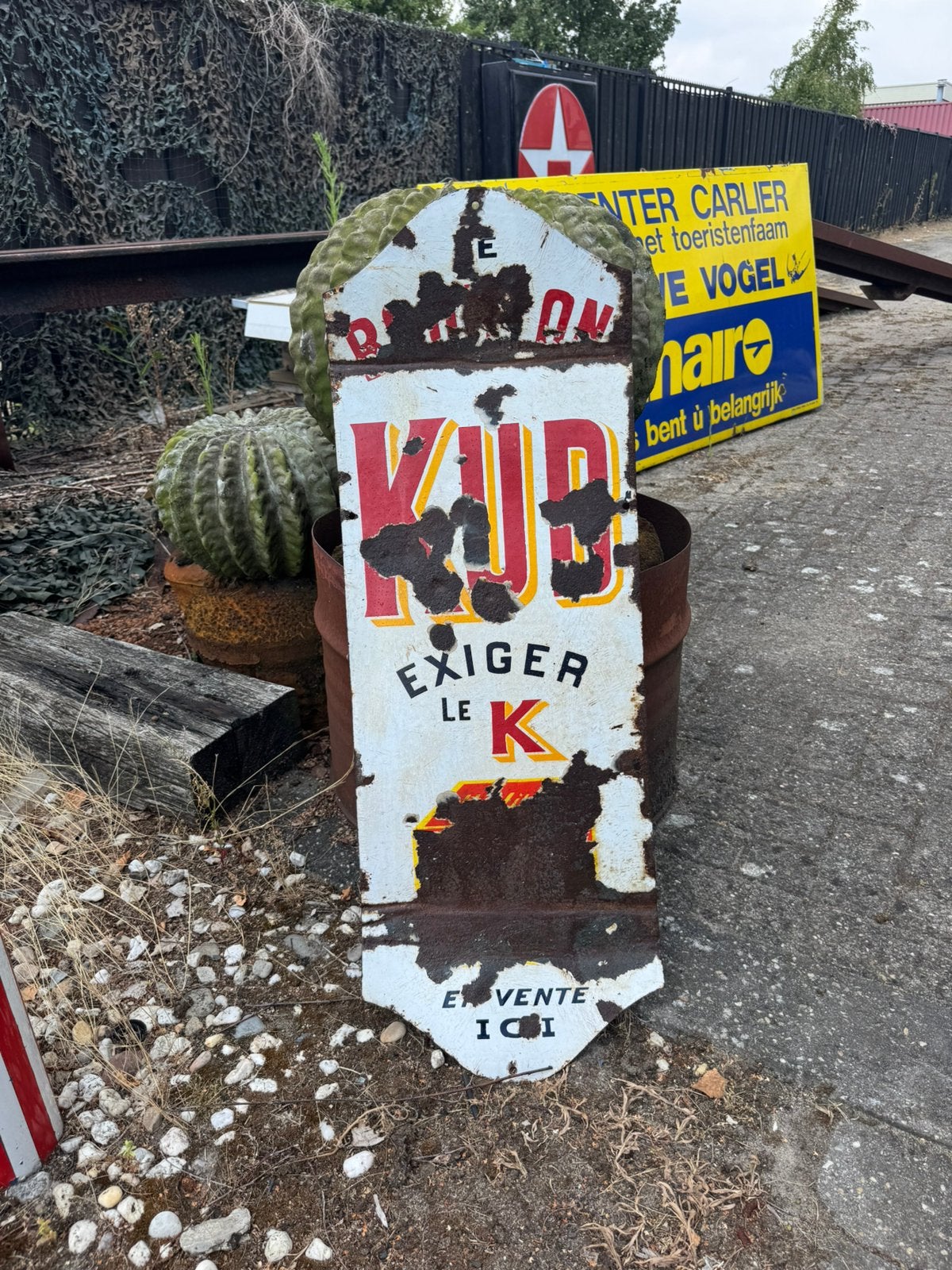 Groot KUB emaille reclamebord, Antiek en Kunst, Ophalen of Verzenden