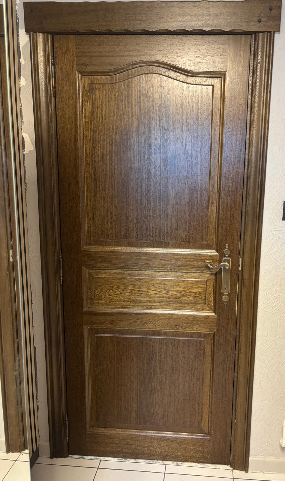 Eiken deur met omlijsting, Doe-het-zelf en Bouw, Deuren en Vliegenramen, Ophalen, Gebruikt, 80 tot 100 cm, Binnendeur
