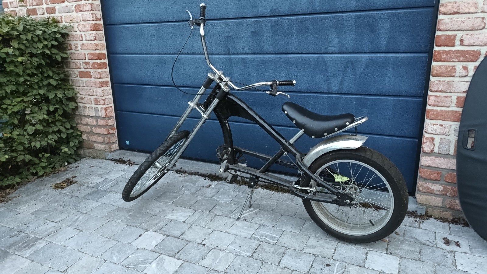 Shopper fiets oftewel een vintage fatbike, Ophalen
