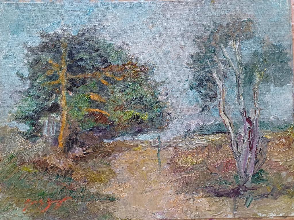 Schilderij M.VAN DEN BEMPT "Heide", Antiek en Kunst, Ophalen of Verzenden