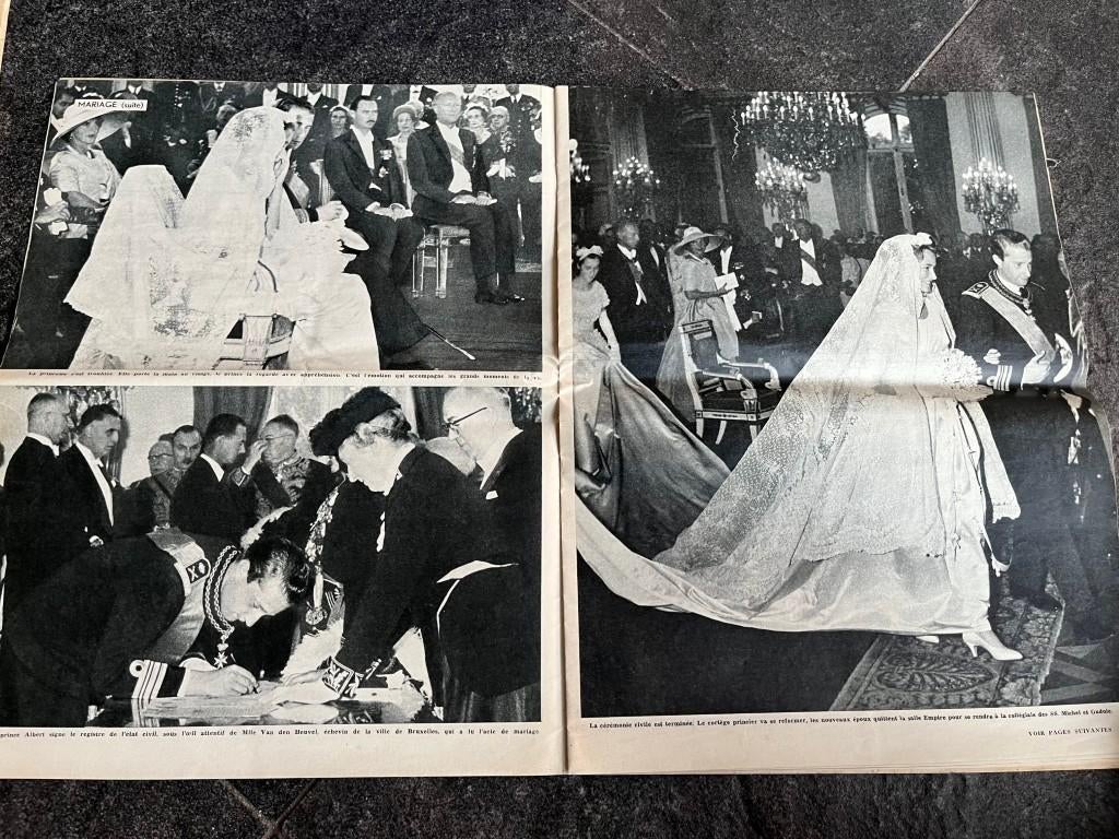 Le Soir - 2 juillet 1959 - mariage Paola - Roi Albert, Ophalen of Verzenden