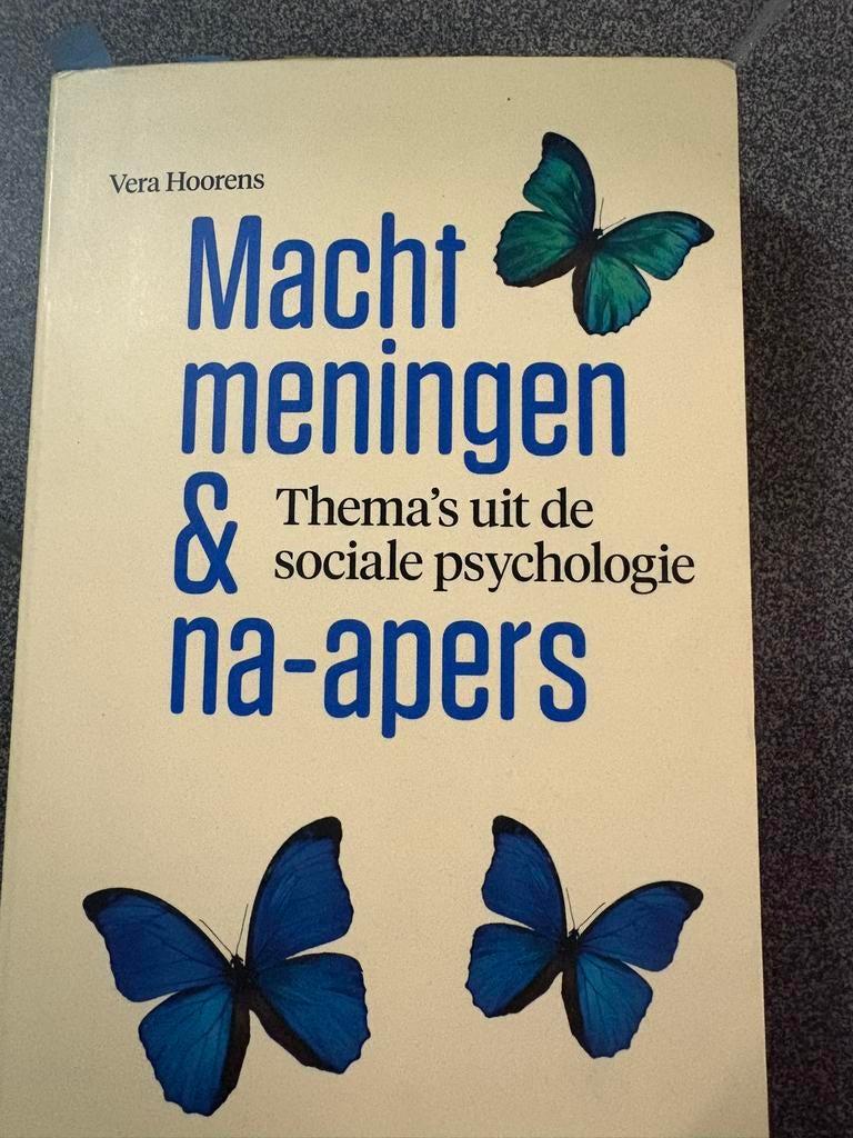 Macht meningen & na-apers Vera Hoorens, Ophalen of Verzenden, Gelezen, Hoger Onderwijs