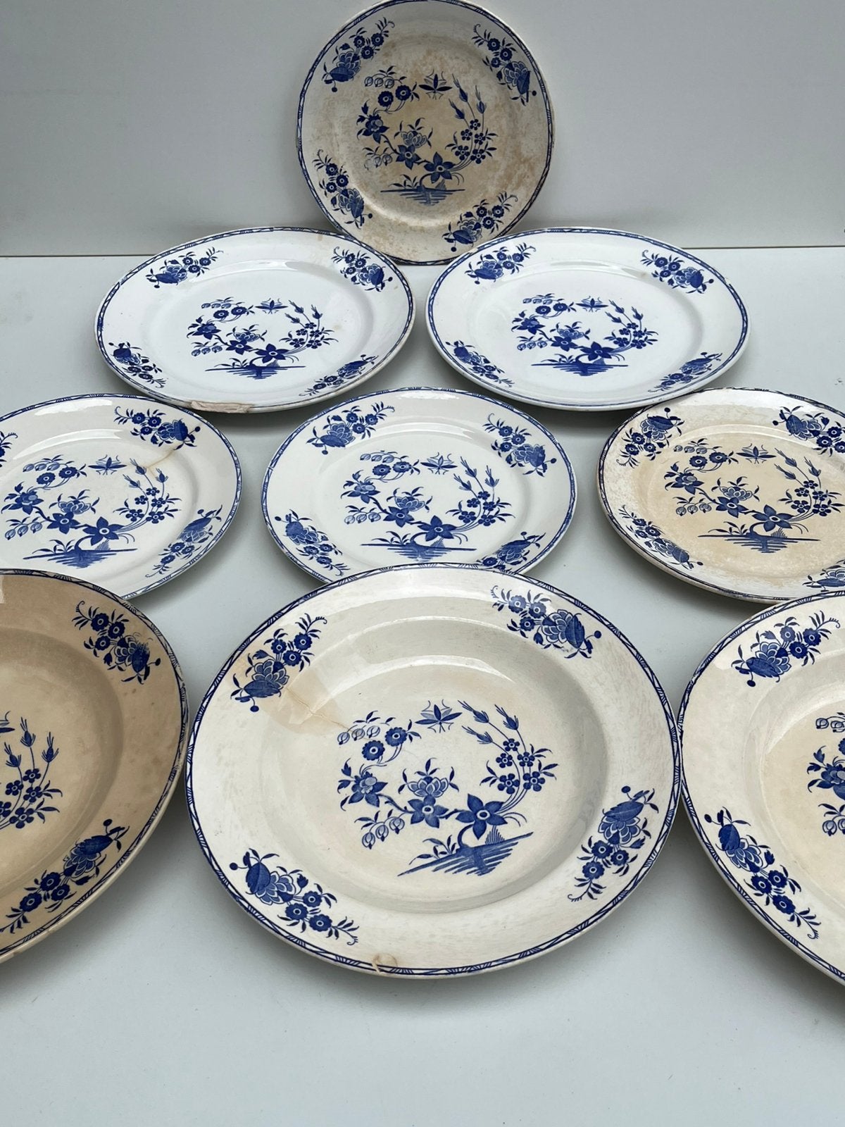 BOCH Frères "Grand Bouquet" borden ca.1920 keramiek, Antiek en Kunst, Ophalen of Verzenden