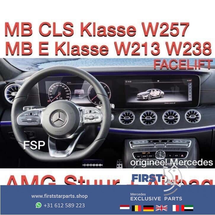 Stuur + airbag Mercedes 2019 A C CLS E G S Klasse W177 W205, Gebruikt, -, Ophalen of Verzenden, -