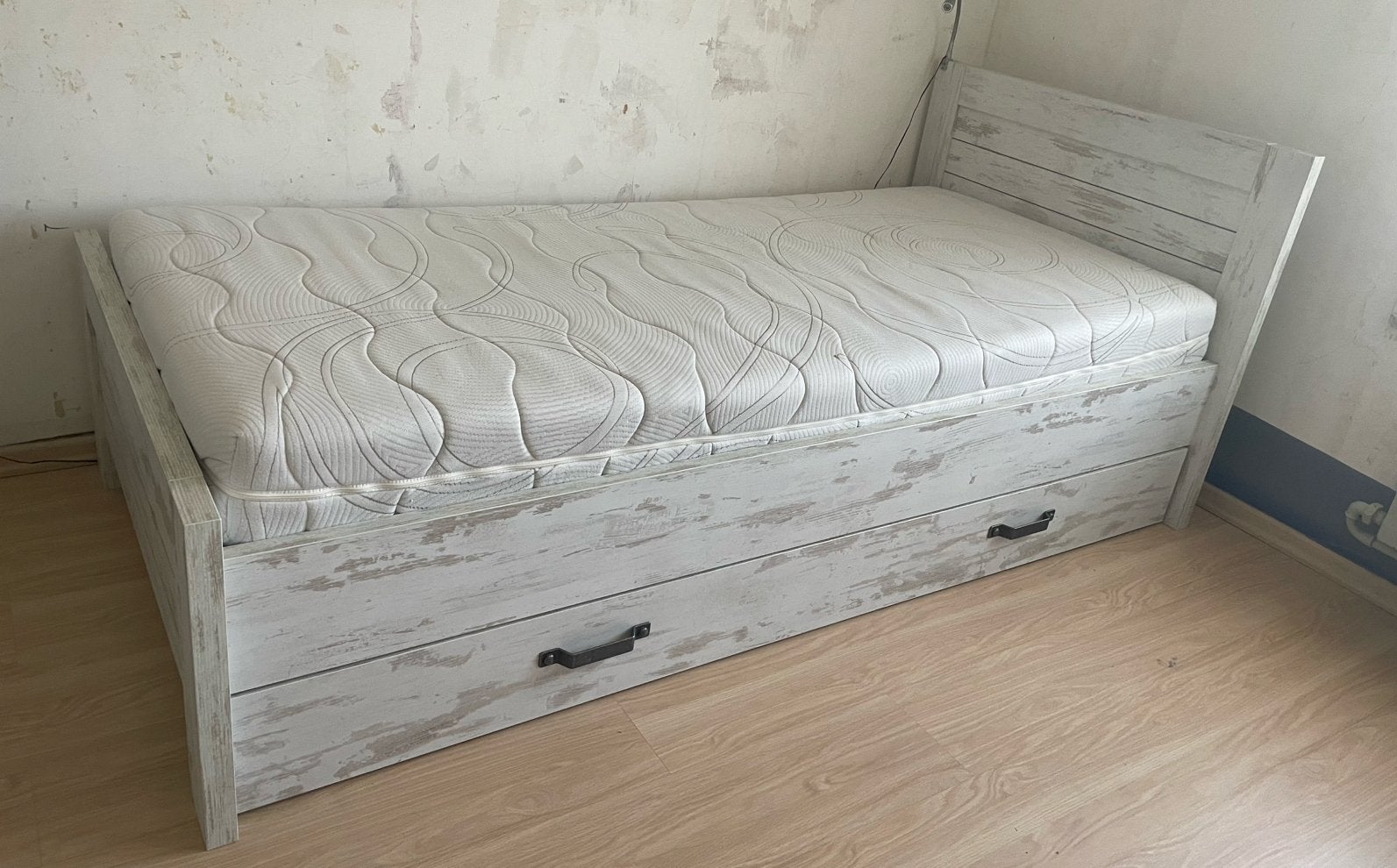 Jeugdslaapkamer, Huis en Inrichting, Ophalen, Zo goed als nieuw, Eenpersoons, White wash