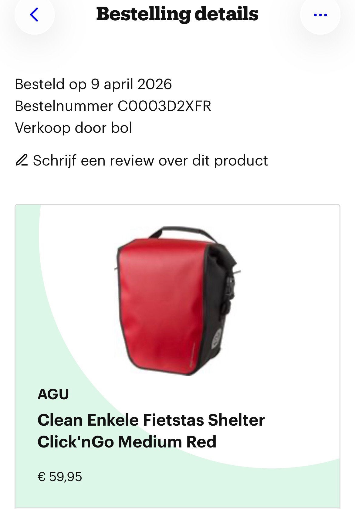 Mooie AGU fietstas, Caravans en Kamperen, Ophalen, Zo goed als nieuw