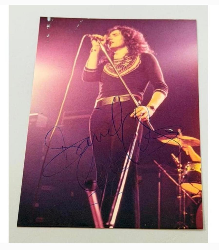 Photo originale signée et signée DAVID COVERDALE DEEP PURPLE, Enlèvement ou Envoi, Comme neuf, Photo ou Carte, Signé