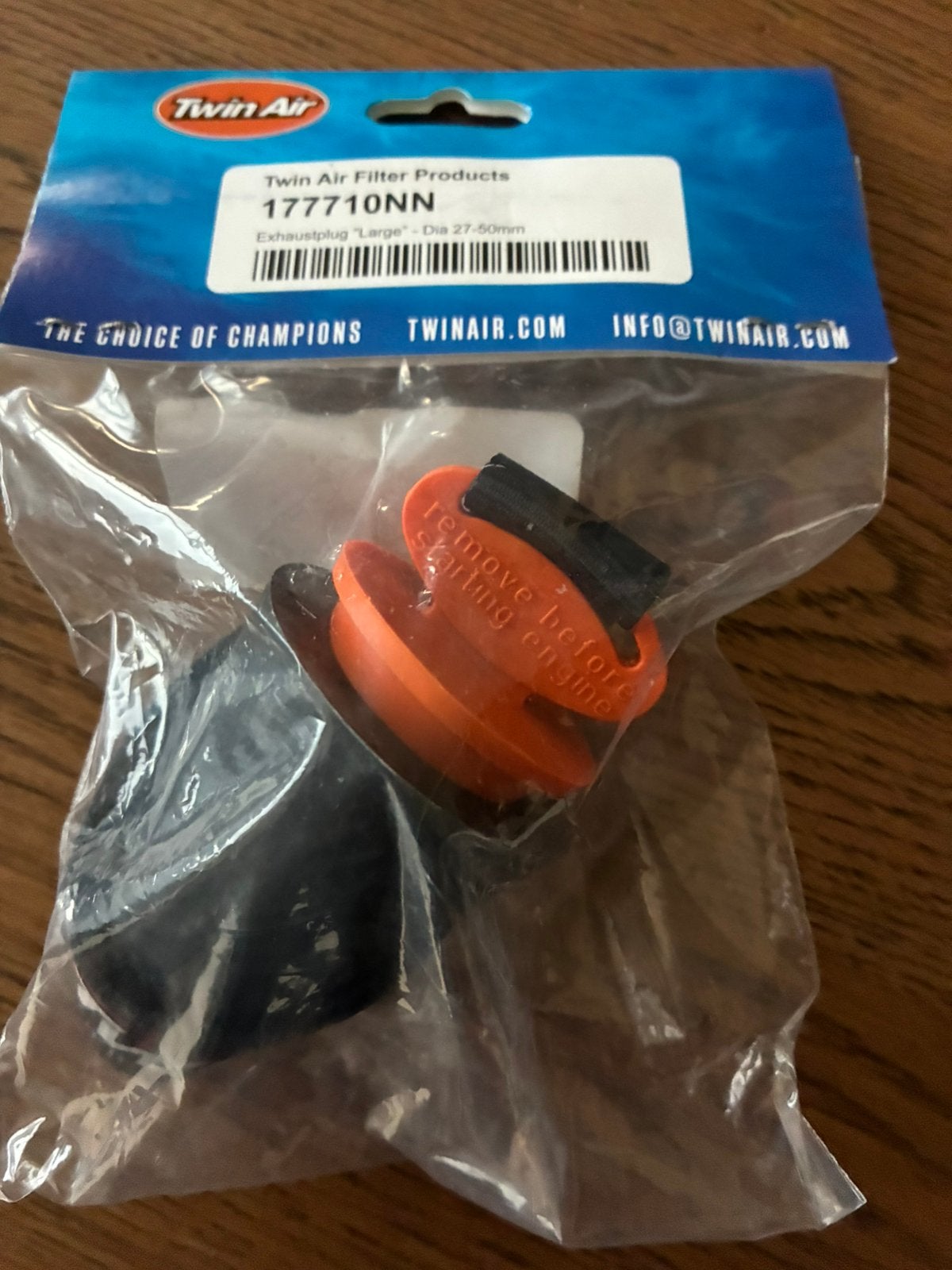 Twin air exhaustplug + strap large, Motoren, Ophalen, Zo goed als nieuw