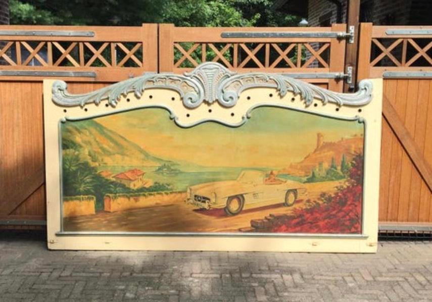 Panneau de foire ancien Côte d'Azur + Mercedes 300 SL, Enlèvement, Utilisé