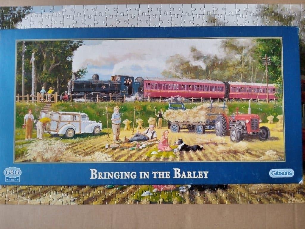 puzzel 636st-Gibsons-Bringing in the Barley, Ophalen of Verzenden, 500 t/m 1500 stukjes, Legpuzzel