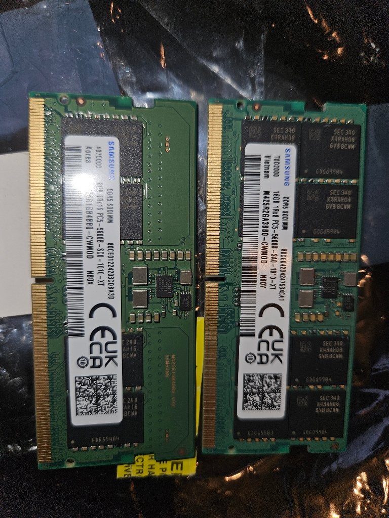 2 x 16 Go de mémoire DDR5 SODIMM 5600 MT de 16 Go, 32 GB, Enlèvement ou Envoi, Comme neuf, DDR5