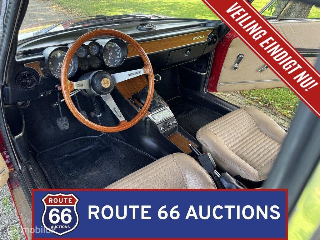 Alfa Romeo 2000 GTV | 1971 | Route 66 Auctions, Autos, Oldtimers & Ancêtres, Achat, Entreprise, Boîte manuelle, Autre carrosserie