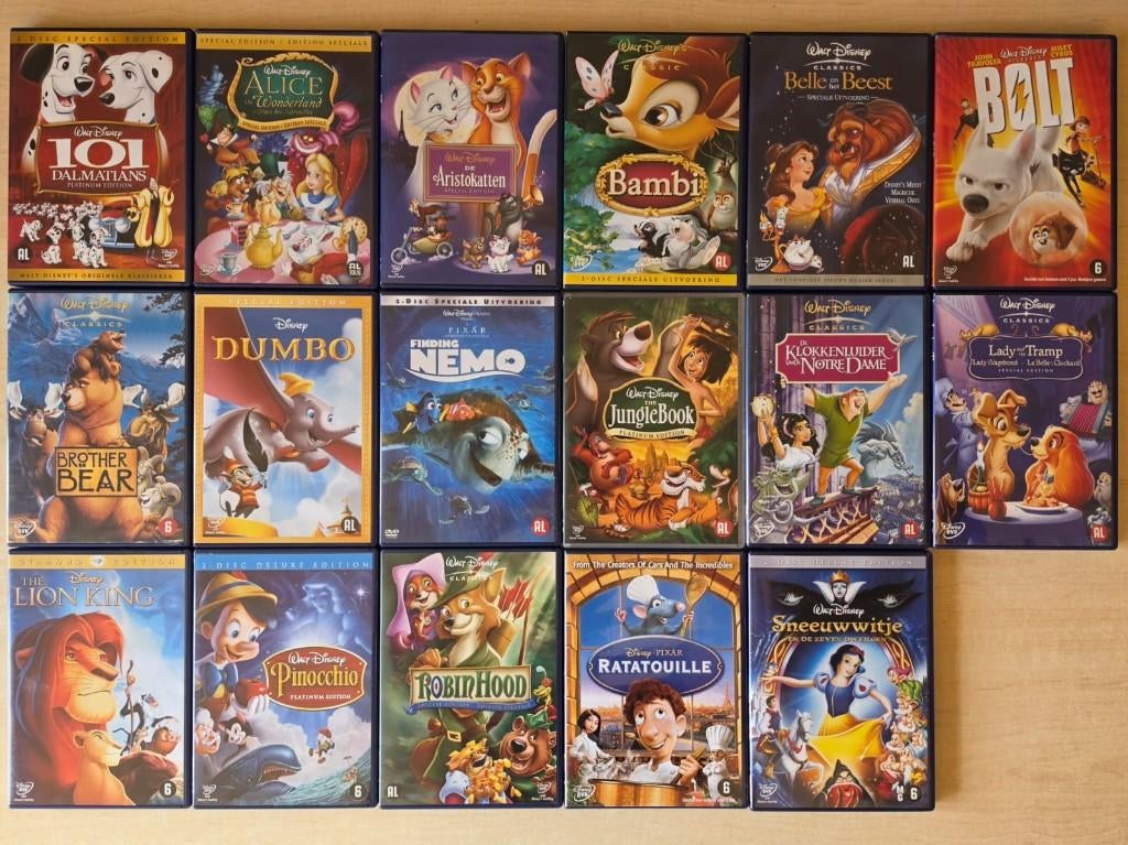 Lot 17 WALT DISNEY Classic DVD's, Ophalen of Verzenden