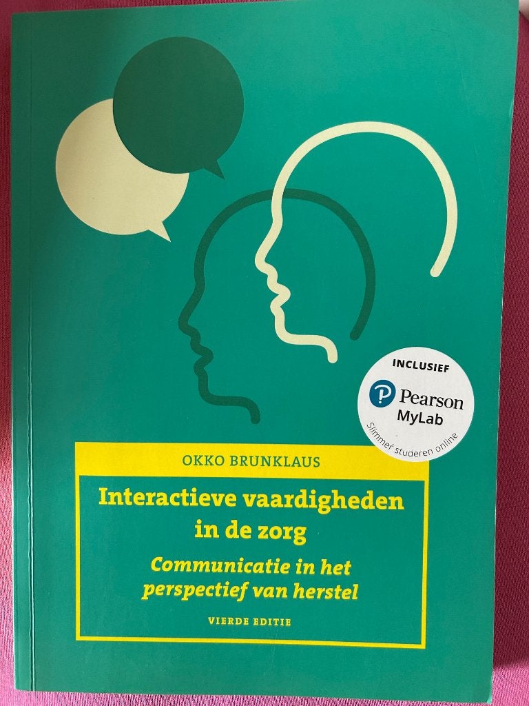 Interactieve vaardigheden in de zorg, Boeken, Ophalen of Verzenden, Nieuw, Hoger Onderwijs, Pearson