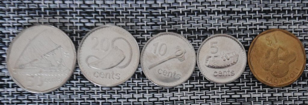 Lot de 5 pièces FIDJI, Enlèvement ou Envoi, Monnaie en vrac
