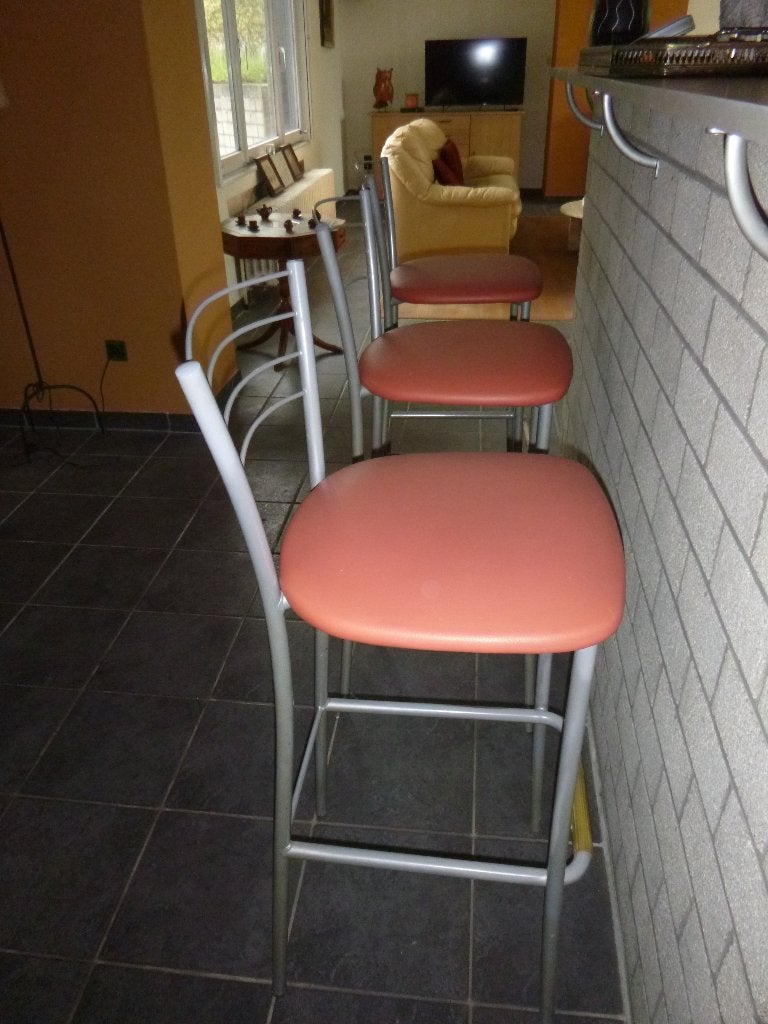 barkrukken, Maison & Meubles, Tabourets de bar, Comme neuf, Enlèvement, Métal, 3 tabourets