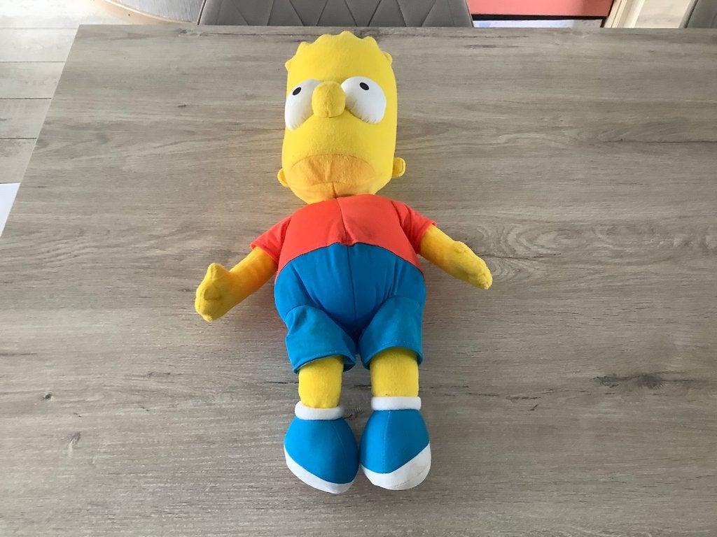 Personnage en peluche Les Simpsons Bart Simpson (56 cm), Collections, Enlèvement ou Envoi, Autres personnages, Comme neuf, Statue ou Figurine