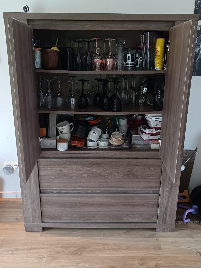 Stevige ruime barkast, Ophalen, Gebruikt, 100 tot 150 cm, Modern