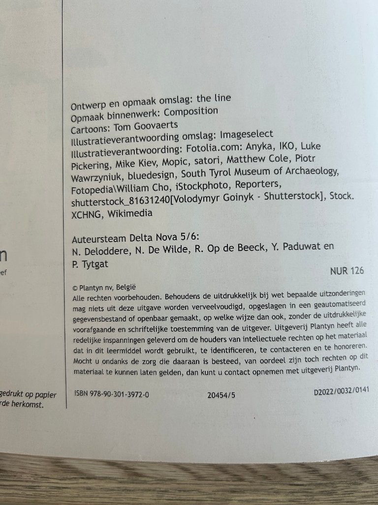 Delta Nova 5 Analyse deel 1&2 6/8 lesuren, Ophalen, ASO, Wiskunde A, Plantyn