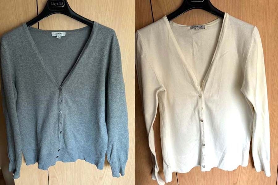 2 nieuwe gilets – maat 42/44 – perfecte staat - 15 €/stuk, Maat 42/44 (L), Nieuw, Grijs, Anni Rolfi