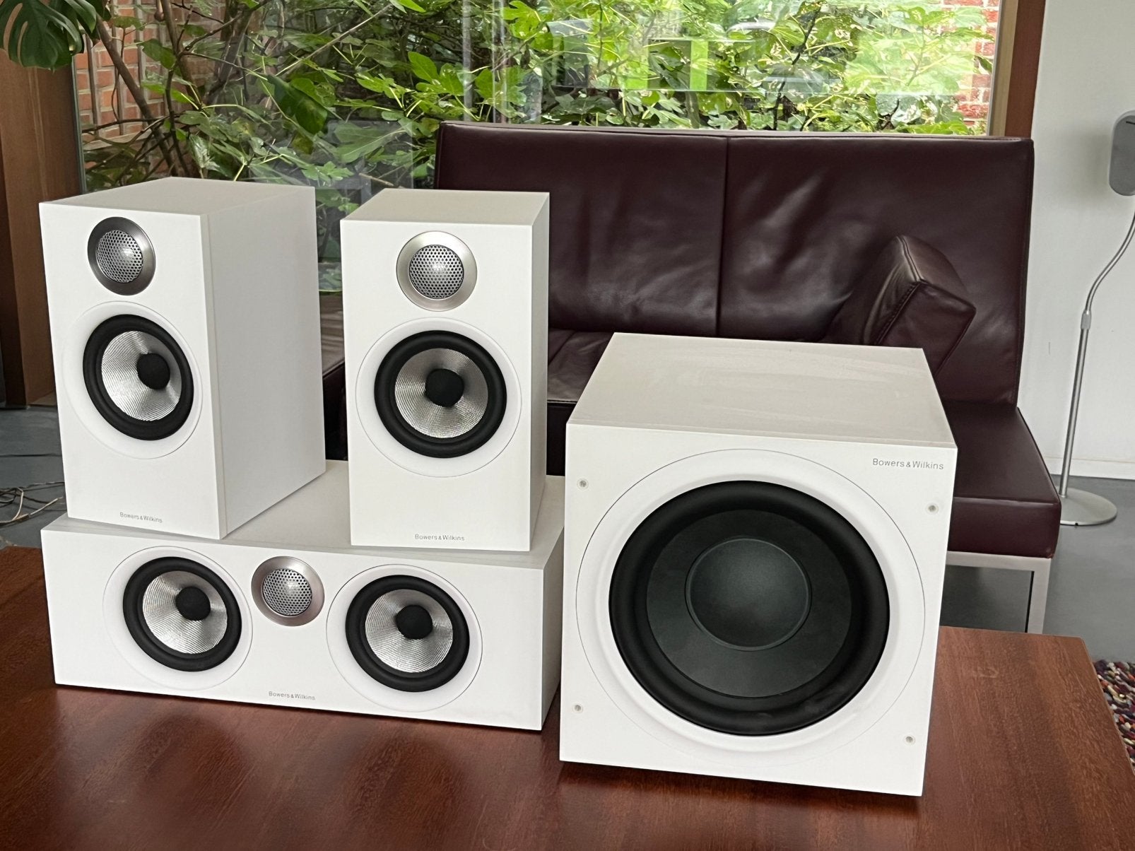 3 delige speakerset Bower & Wilkinson + sub, Audio, Tv en Foto, Luidsprekerboxen, Ophalen, Zo goed als nieuw, Speakerset, Bowers & Wilkins (B&W)