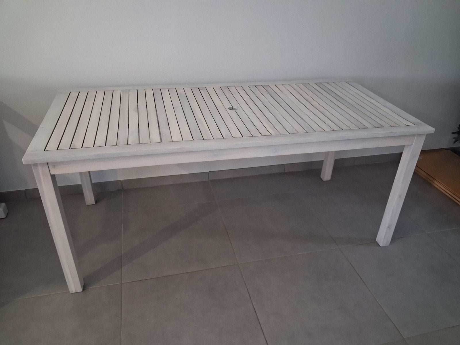 Hele mooie grote houten tuintafel +-180cm x 85, Ophalen, Hout