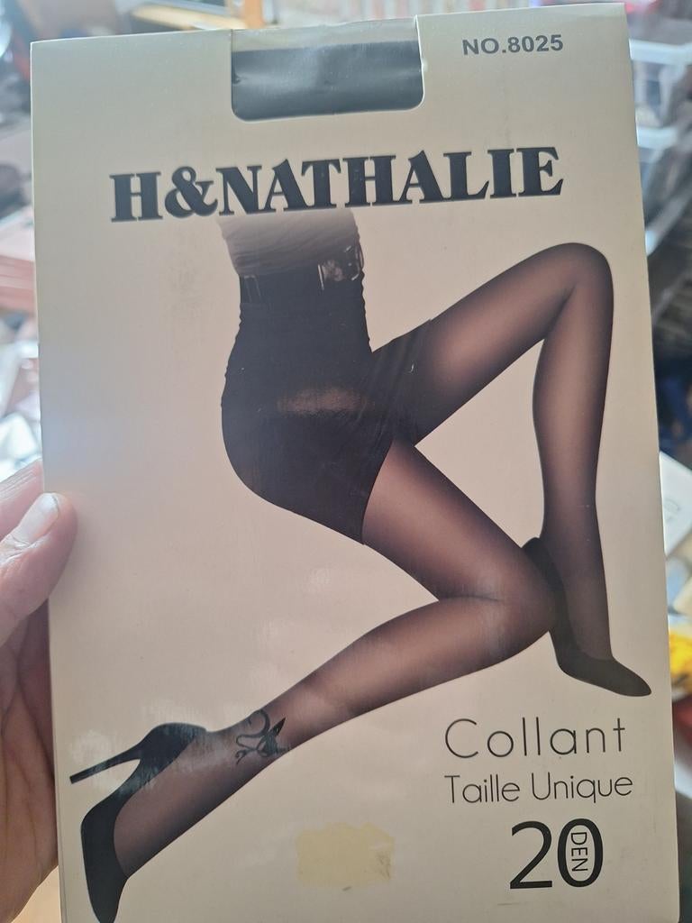 H&Nathalie,panty's met een design,, H&nathalie, Zwart, Nieuw, Overige maten